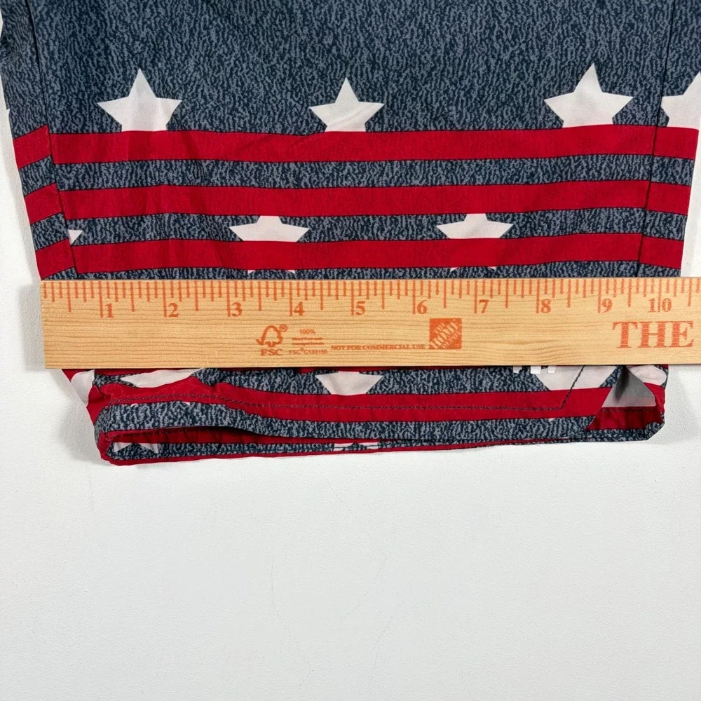 Travis Mathew Board Shorts Mens 30 Stars and Stripes Patriotic Navy Red White